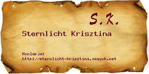 Sternlicht Krisztina névjegykártya